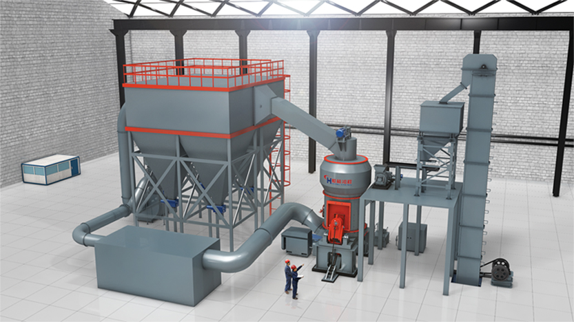 生石灰粉磨設備HCLM渣料立磨生産線結構